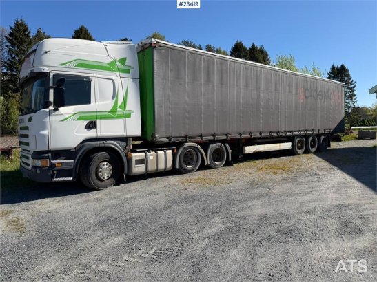Scania R480 6x2 truck with a 3-axle Krone Profi Liner Nor R480 6x2 truck with a 3-axle Krone Profi Liner Nor 2009 2 Tracto...