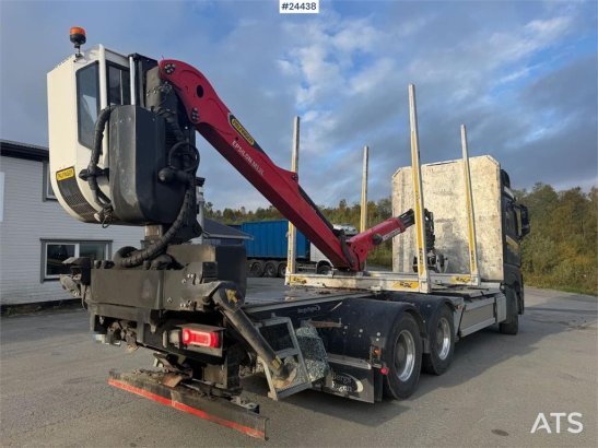 Mercedes-Benz Actros 6x4 timber truck with Epsilon M12L timber c Mercedes-Benz Actros 6x4 timber truck with Epsilon M12L t...