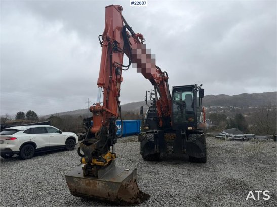 Hitachi zx145W wheeled machine w/ rototilt w/grab box, san zx145W wheeled machine w/ rototilt w/grab box, san 2020 2 Wheel...