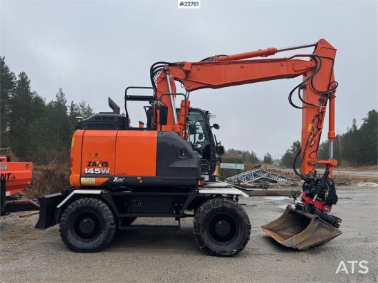 Hitachi ZX145W-6 wheeled excavator with GPS, tiltrotator, ZX145W-6 wheeled excavator with GPS, tiltrotator, 2020 2 Wheeled...