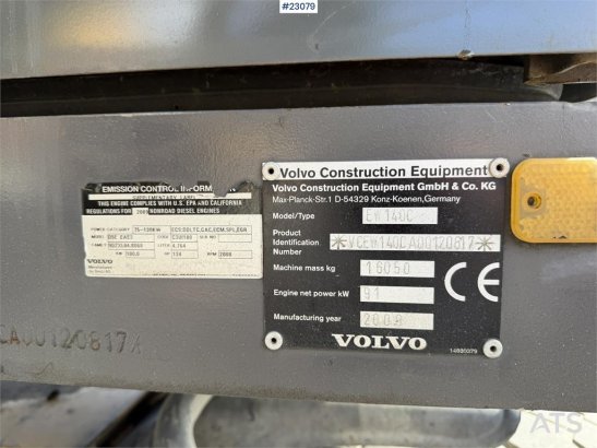 Volvo EW140C hjulgraver m/rotortilt, hengerfeste og sent EW140C hjulgraver m/rotortilt, hengerfeste og sent 2009 2 Wheeled...