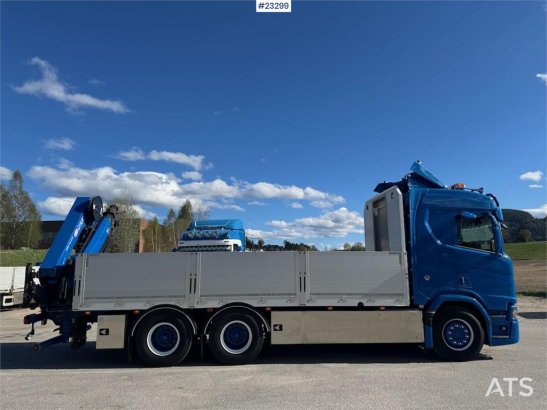 Scania R660 6x4 flatbed truck with rear-mounted 23 tonne- R660 6x4 flatbed truck with rear-mounted 23 tonne- 2025 2 Crane ...