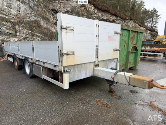HFR 2 akslet galvanized flat trailer with folding side HFR 2 akslet galvanized flat trailer with folding side 2013 2 Flatb...