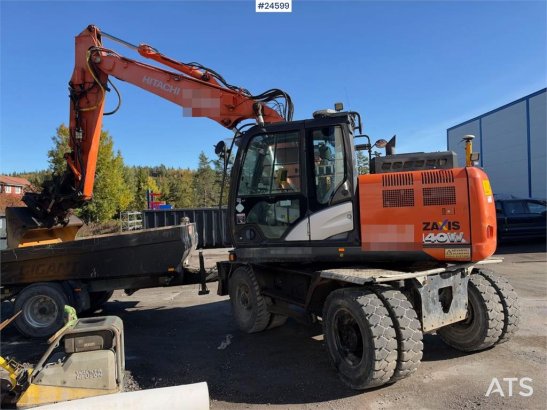 Hitachi ZX140W-6 Wheeled excavator with tilt, bucket and N ZX140W-6 Wheeled excavator with tilt, bucket and N 2018 2 Wheel...