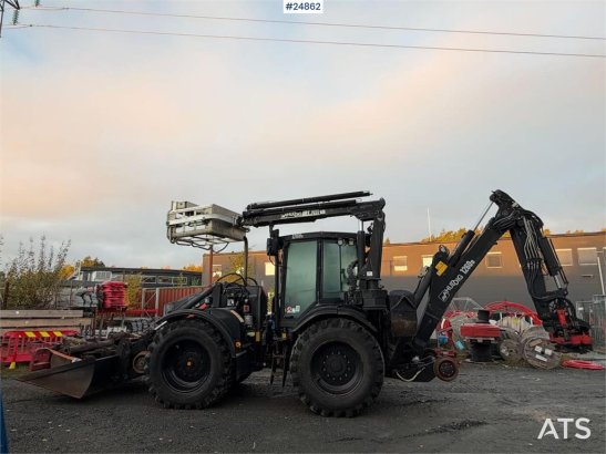 Huddig 1260B Backhoe loader with rail wheels – 3 buckets, Huddig 1260B Backhoe loader with rail wheels – 3 buckets, 2010 2...