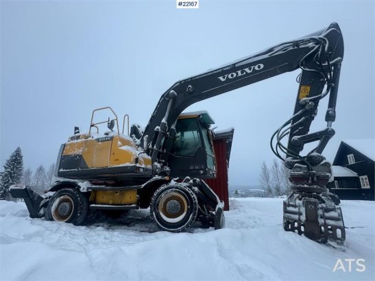 Volvo EW160D wheeled excavator with elevating cab and so EW160D wheeled excavator with elevating cab and so 2014 2 Wheeled...