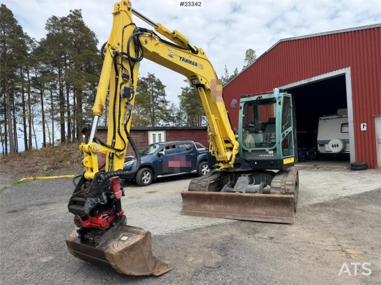 Yanmar SV100-1 equipped with a digging bucket, toothed bu 923 2012 2 Crawler Excavators image 6