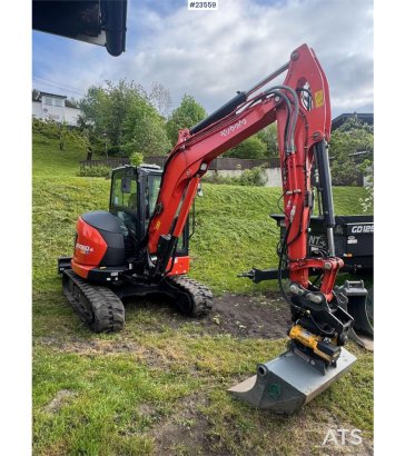 Kubota KX060-5 Beltegraver m/ 3 skuffer, rotortilt og Kly KX060-5 Beltegraver m/ 3 skuffer, rotortilt og Kly 2023 2 Crawle...