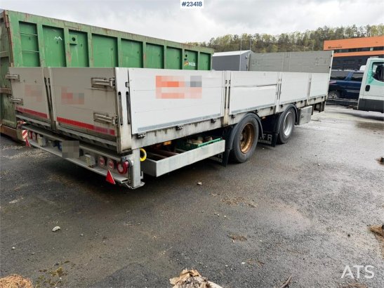 HFR 2 akslet galvanized flat trailer with folding side HFR 2 akslet galvanized flat trailer with folding side 2013 2 Flatb...