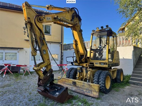 Komatsu PW75 Wheeled Excavator w/ Tilting Grading Bucket – 915 1998 2 Wheeled Excavators image 21