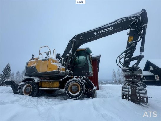 Volvo EW160D wheeled excavator with elevating cab and so EW160D wheeled excavator with elevating cab and so 2014 2 Wheeled...
