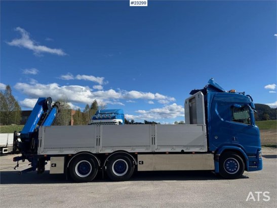 Scania R660 6x4 flatbed truck with rear-mounted 23 tonne- R660 6x4 flatbed truck with rear-mounted 23 tonne- 2025 2 Crane ...