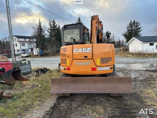 CASE CX85D SR w/ Rototilt, narrow bucket and tine bucke 427 2019 2 Crawler Excavators image 7