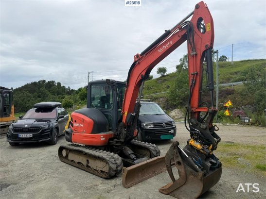 Kubota KX057-4 excavator for sale with a tooth bucket, a 2524 2018 2 Crawler Excavators image 7