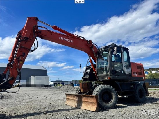 Hitachi ZX140W-3 wheel excavator with Rototilt and grading ZX140W-3 wheel excavator with Rototilt and grading 2008 2 Wheel...