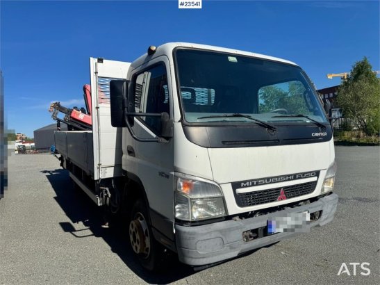 Mitsubishi Fuso Canter Flatbed Truck with Rear-Mounted Crane Fuso Canter Flatbed Truck with Rear-Mounted Crane 2010 2 image 8