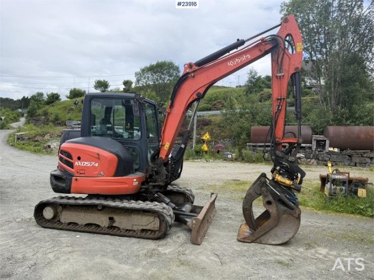 Kubota KX057-4 excavator for sale with a tooth bucket, a 2524 2018 2 Crawler Excavators image 8