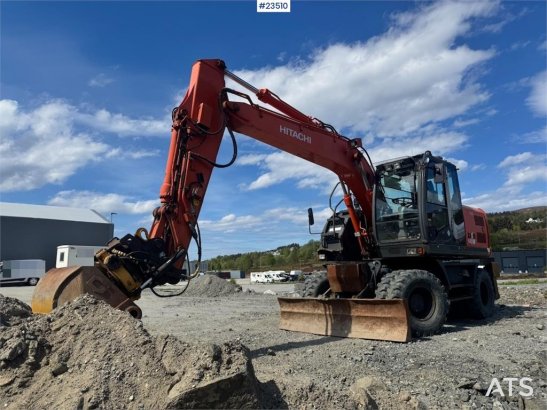 Hitachi ZX140W-3 wheel excavator with Rototilt and grading ZX140W-3 wheel excavator with Rototilt and grading 2008 2 Wheel...