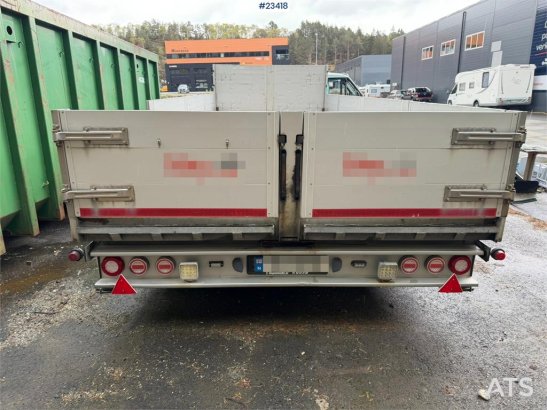 HFR 2 akslet galvanized flat trailer with folding side HFR 2 akslet galvanized flat trailer with folding side 2013 2 Flatb...
