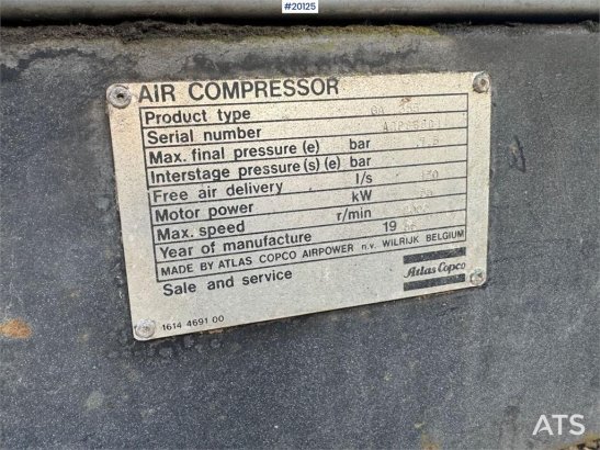 Atlas Copco GA 355 screw compressor GA 355 screw compressor 1986 2 Compressors image 9