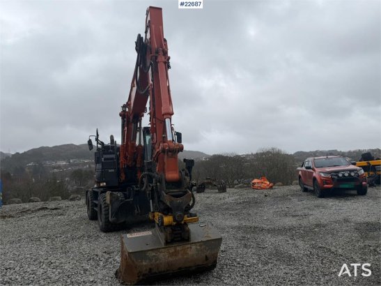 Hitachi zx145W wheeled machine w/ rototilt w/grab box, san zx145W wheeled machine w/ rototilt w/grab box, san 2020 2 Wheel...