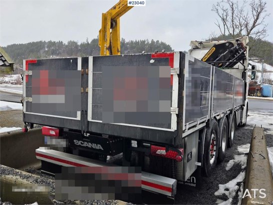 Scania R500 8x4 flatbed truck with 23 t/m Palfinger crane R500 8x4 flatbed truck with 23 t/m Palfinger crane 2021 2 Crane ...