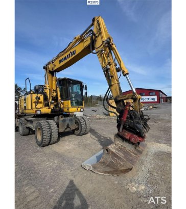 Komatsu PW160-8 Wheel Excavator with tilt and 2 buckets 915 2013 2 Wheeled Excavators image 9
