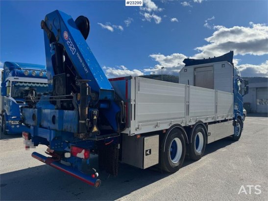 Scania R660 6x4 flatbed truck with rear-mounted 23 tonne- R660 6x4 flatbed truck with rear-mounted 23 tonne- 2025 2 Crane ...
