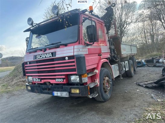 Scania P93H crane truck with 14 t/m crane and Laxo attach P93H crane truck with 14 t/m crane and Laxo attach 1989 2 Crane ...