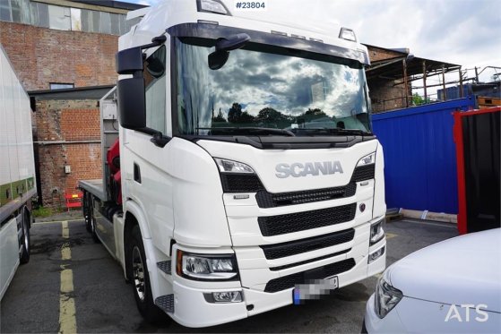 Scania G410 6x2 gas truck with HMF 2820 crane and 3-way t 3203 2023 2 Crane trucks image 24