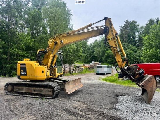 Komatsu PC138US Excavator w/ Rototilt and 3 buckets – Well PC138US Excavator w/ Rototilt and 3 buckets – Well 2011 2 Crawl...