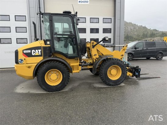 CAT 908M wheel loader with pallet forks and bucket 908M wheel loader with pallet forks and bucket 2015 2 Wheel Loaders ima...