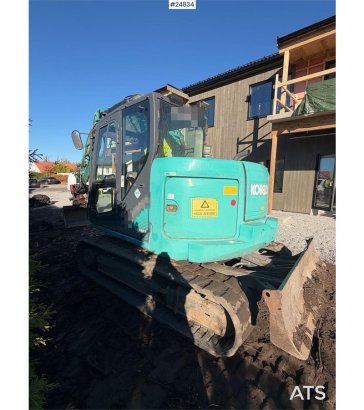 Kobelco SK75SR-3E Tracked excavator – tiltrotator and 2 bu SK75SR-3E Tracked excavator – tiltrotator and 2 bu 2016 2 Crawl...