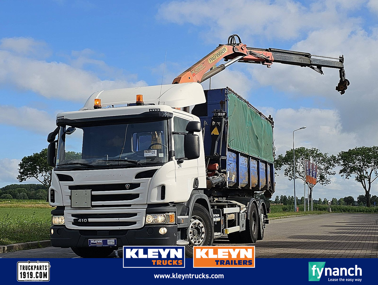 SCANIA P410 hook + box + crane image