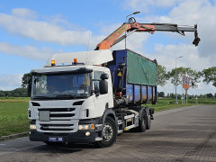SCANIA P410 hook + box + crane