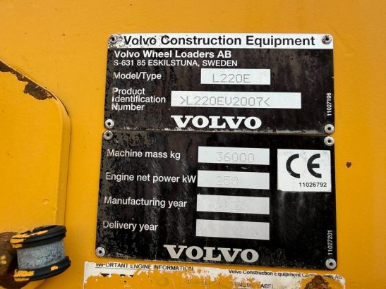 Volvo L 220 E L 220 E 2001 2 Wheel Loaders image 22