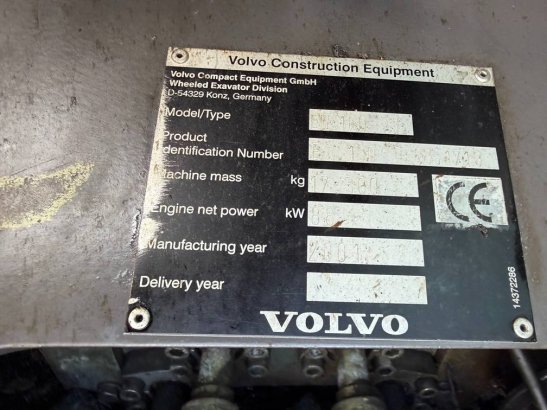 Volvo EW 160 EW 160 2001 2 Wheeled Excavators image 10