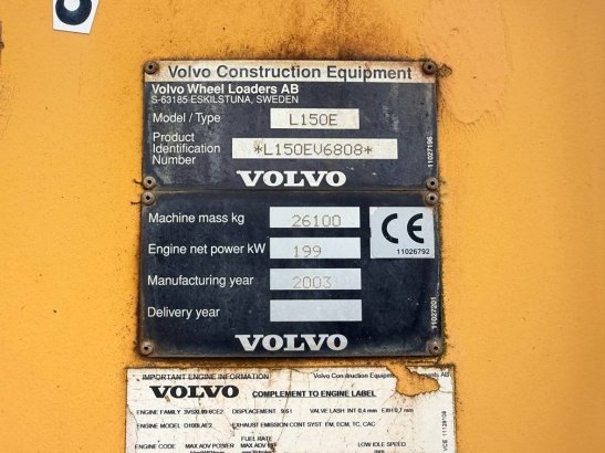 Volvo L 150 E L 150 E 2001 2 Wheel Loaders image 10