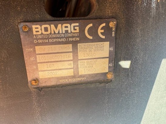Bomag BW 213 D H-3 413 2002 2 image 10