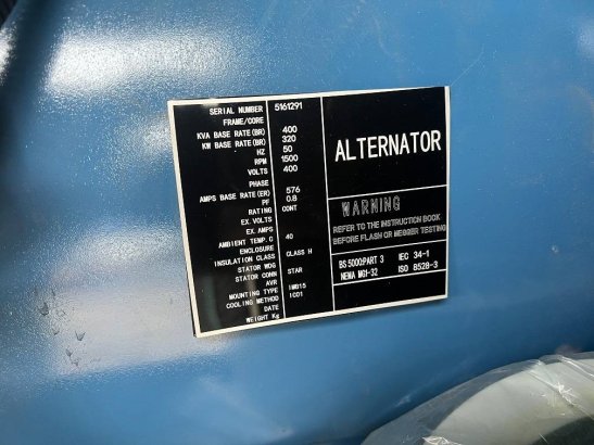 Ricardo 400KVA 320KW SILENT 3 PHASE GENERATOR 50HZ 400V NE Ricardo 400KVA 320KW SILENT 3 PHASE GENERATOR 50HZ 400V NE 2023...