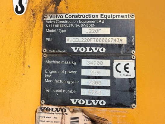 Volvo L 220 F L 220 F 2008 2 Wheel Loaders image 11