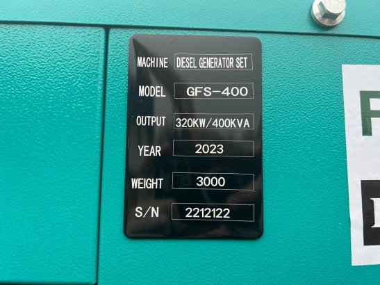 Ricardo 400KVA 320KW SILENT 3 PHASE GENERATOR 50HZ 400V NE Ricardo 400KVA 320KW SILENT 3 PHASE GENERATOR 50HZ 400V NE 2023...