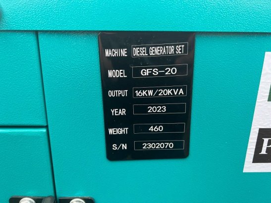 Ricardo 20KVA 16KW SILENT GENERATOR 3 PHASE 50HZ 400V NEW Ricardo 20KVA 16KW SILENT GENERATOR 3 PHASE 50HZ 400V NEW 2023 2...