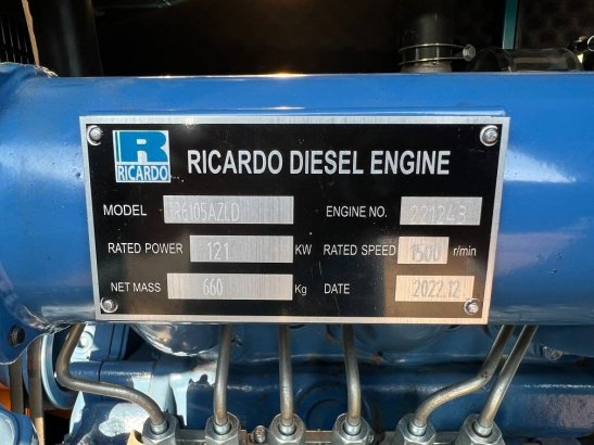 Ricardo 150kva (120kw) silent generator 3 phase 50hz 400v Ricardo 150kva (120kw) silent generator 3 phase 50hz 400v 2022 1...