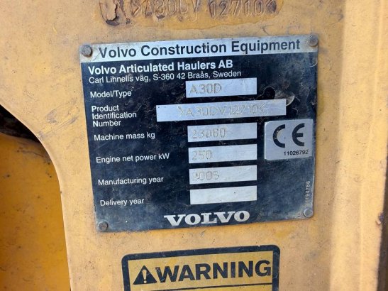 Volvo A 30 D A 30 D 2005 2 Articulated Dump Trucks image 7