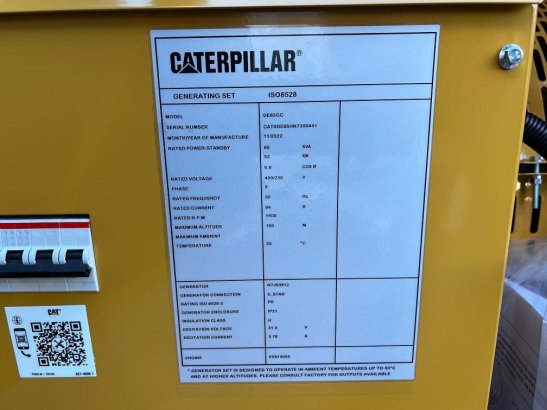 CAT DE 65 GC 65KVA (UNUSED) 455 2022 2 Generators image 7