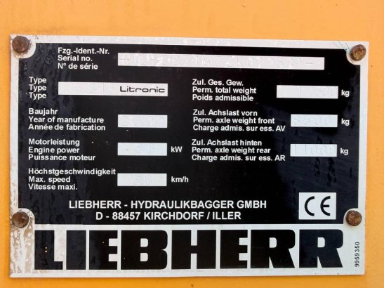 Liebherr A 316 ( engcon rotortilt ) 6665 2002 2 Wheeled Excavators image 9