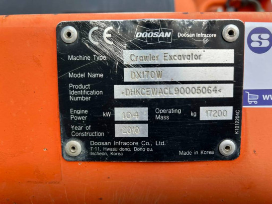 Doosan DX170W image