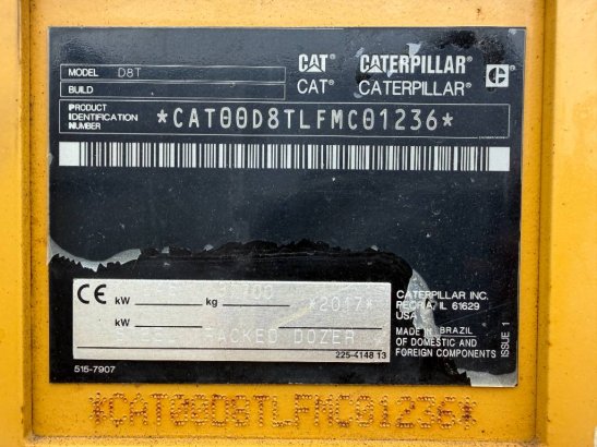 CAT D8T - CE document and TA2 Inspection available D8T - CE document and TA2 Inspection available 2017 2 Dozers image 40
