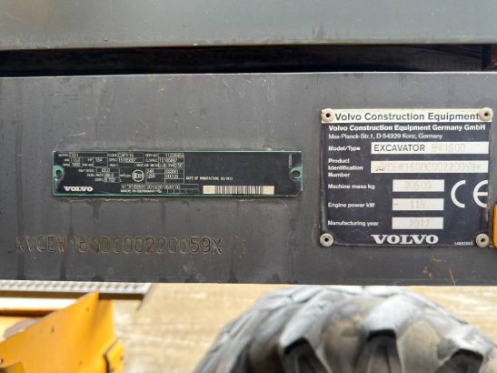 Volvo EW160D EW160D 2012 2 Wheeled Excavators image 10